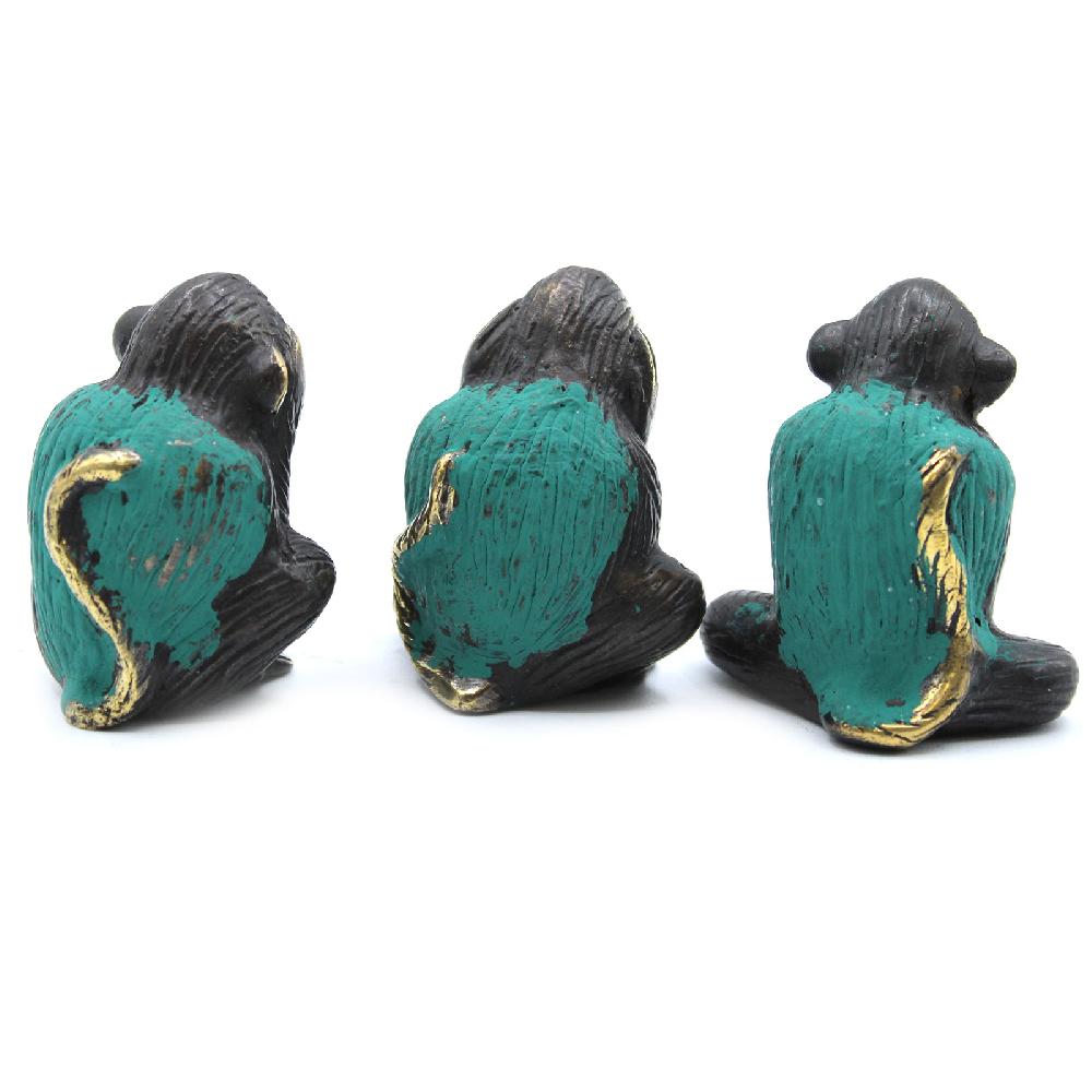 Ancient Wisdom Set Of 3 - See No Evil Etc - Monkeys