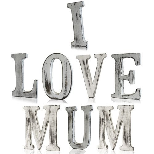 ancient wisdom Shabby Chic Letters - I LOVE MUM (8)