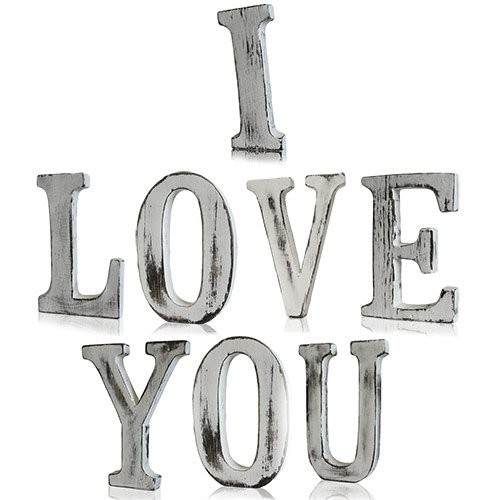 ancient wisdom Shabby Chic Letters - I LOVE YOU (8)