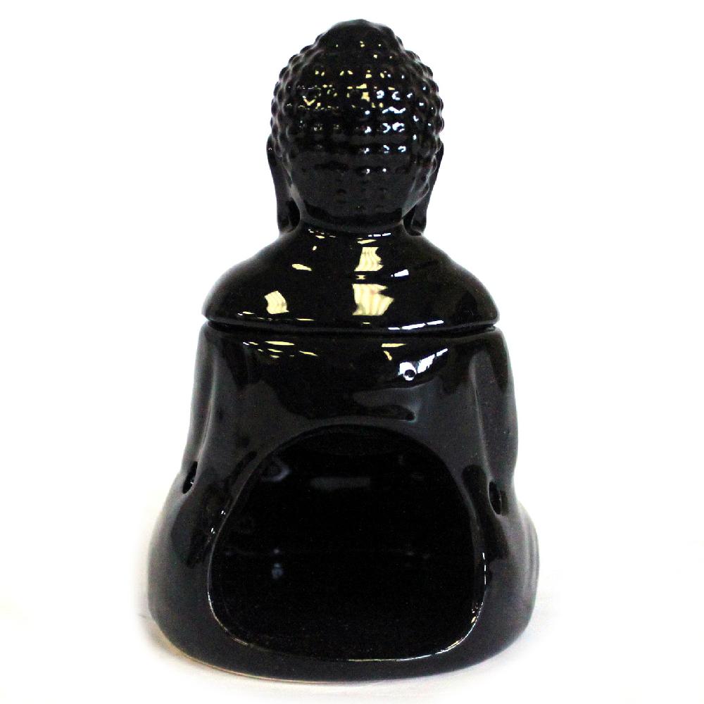 Ancient Wisdom Sitting Buddha Oil Burner - Black