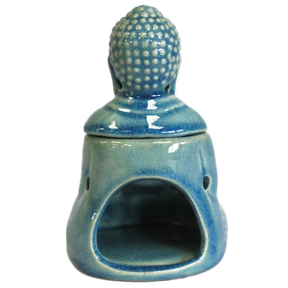 Ancient Wisdom Sitting Buddha Oil Burner - Blue