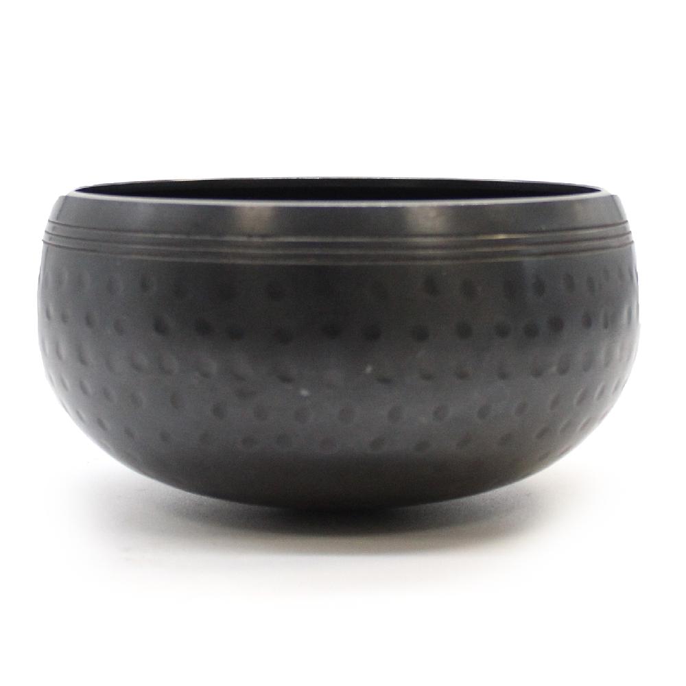 ancient wisdom Small Black Beaten Bowl - 14cm