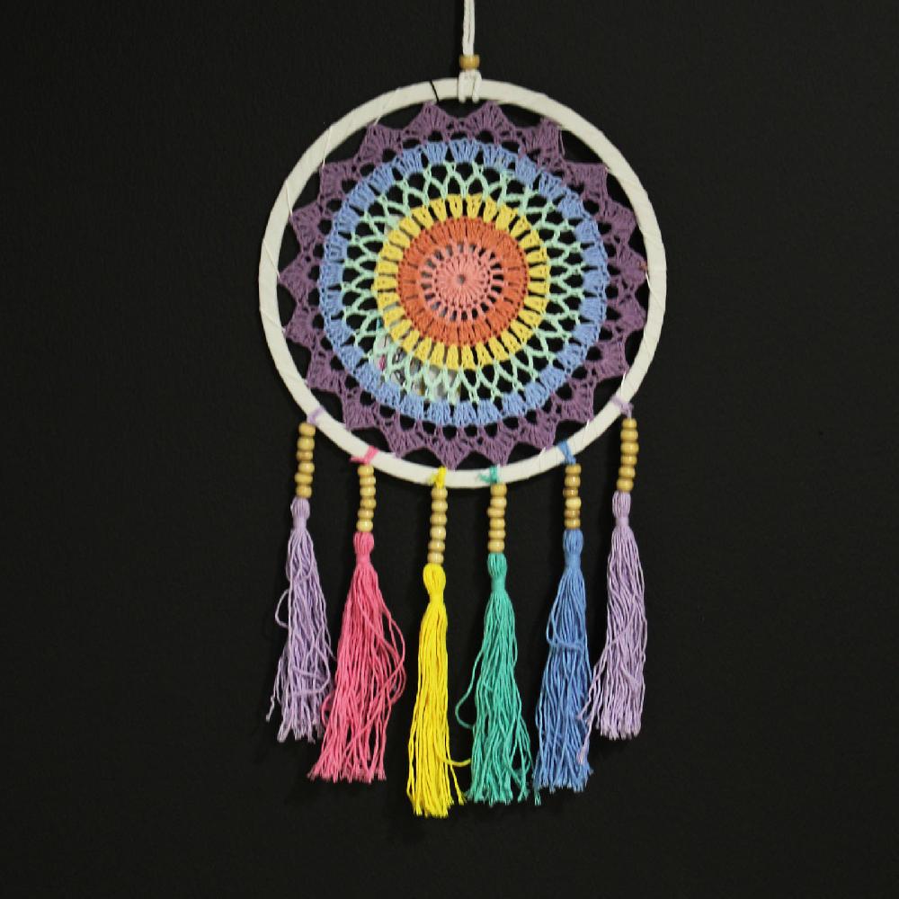 Ancient Wisdom Small Dreamcatcher - Pastel Rainbow