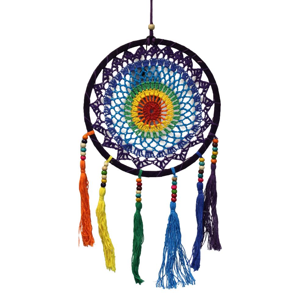 ancient wisdom Small Dreamcatcher - Vivid Rainbow
