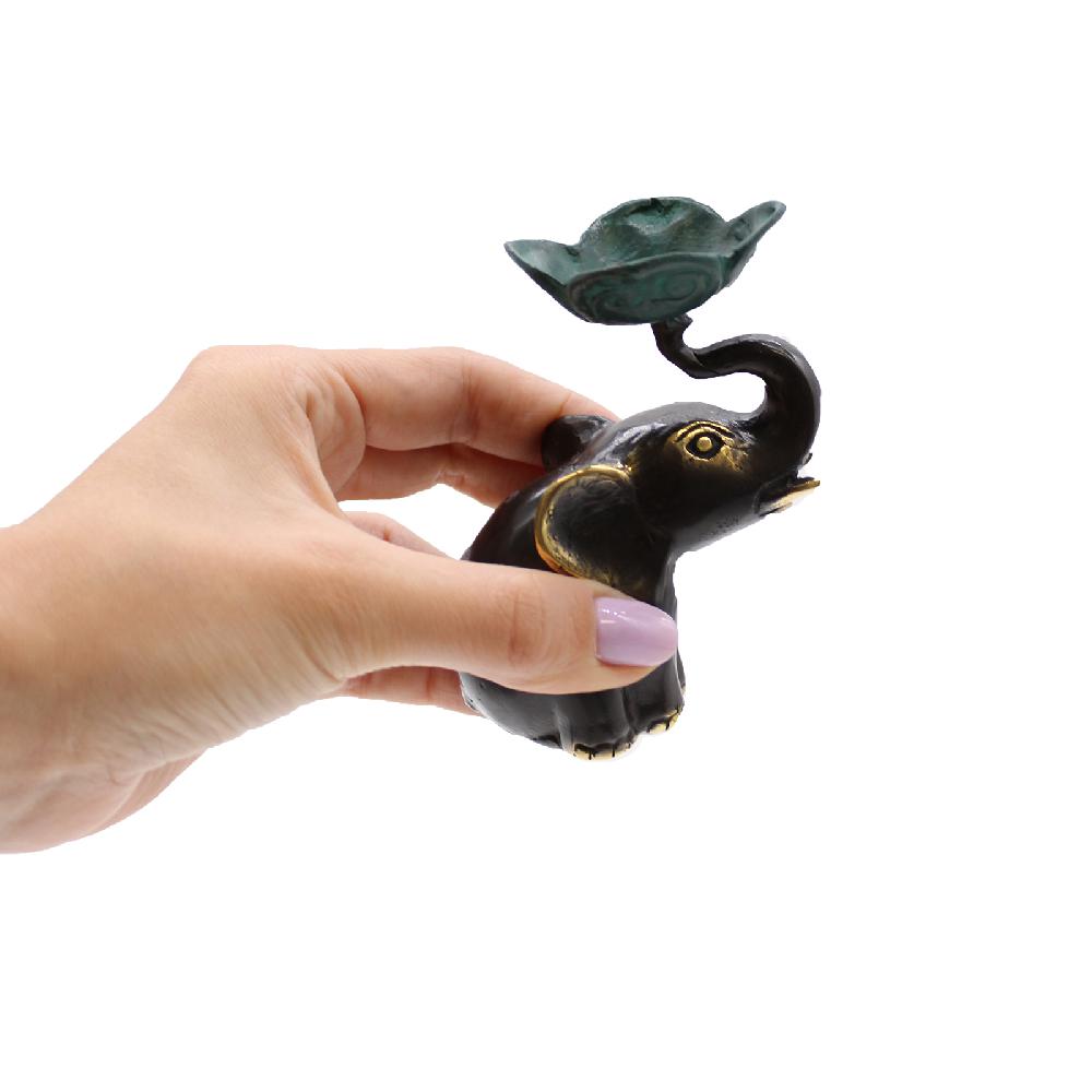 Ancient Wisdom Small Elephant Incense Holder