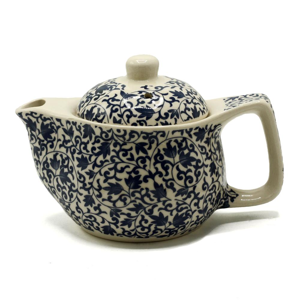 ancient wisdom Small Herbal Teapot - Blue Pattern
