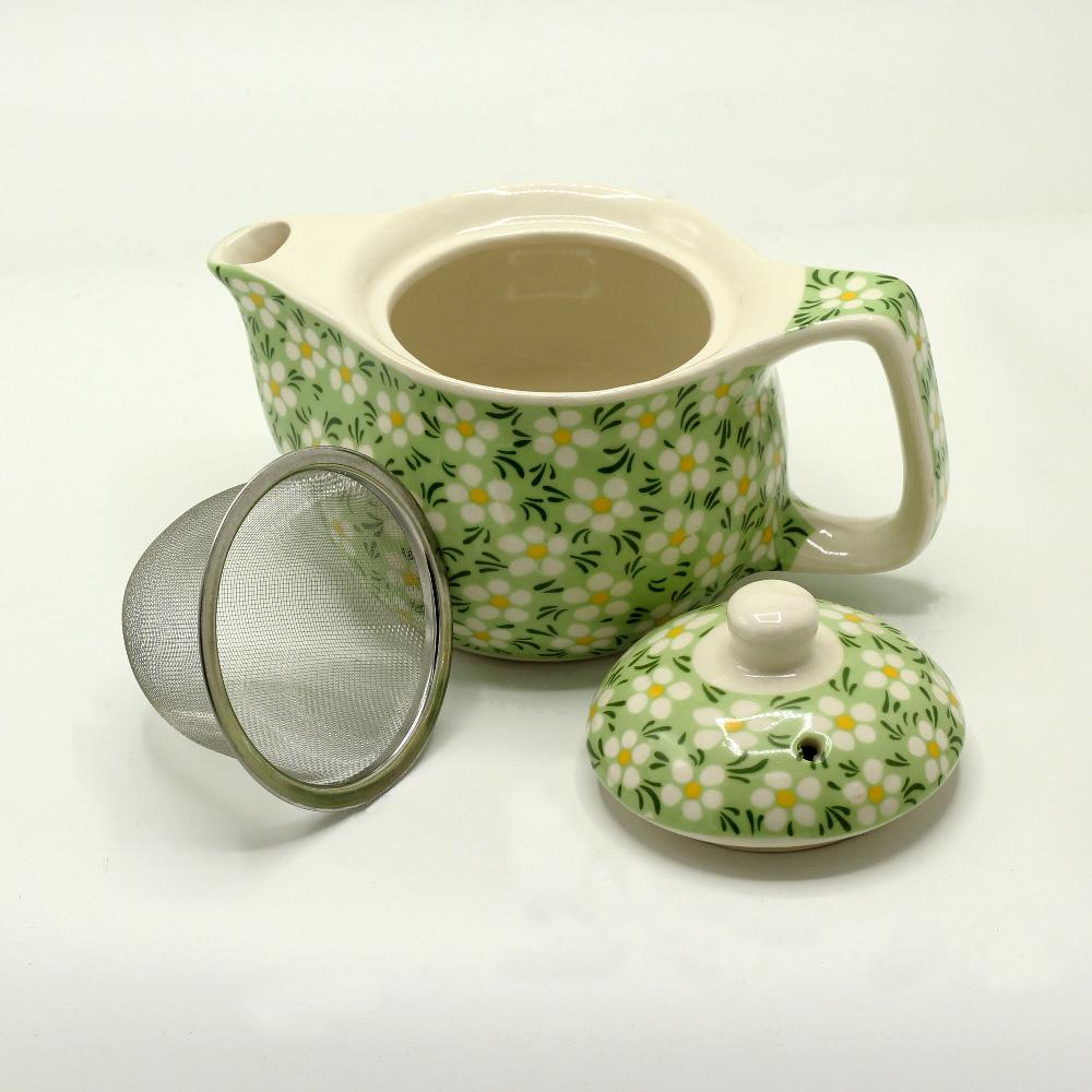 Ancient Wisdom Small Herbal Teapot - Green Daisey