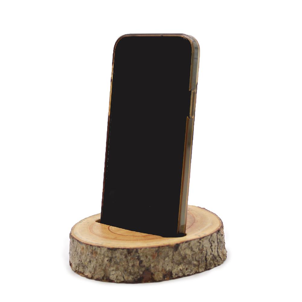 Ancient Wisdom Small Log Phone Holder (slot) - Natural