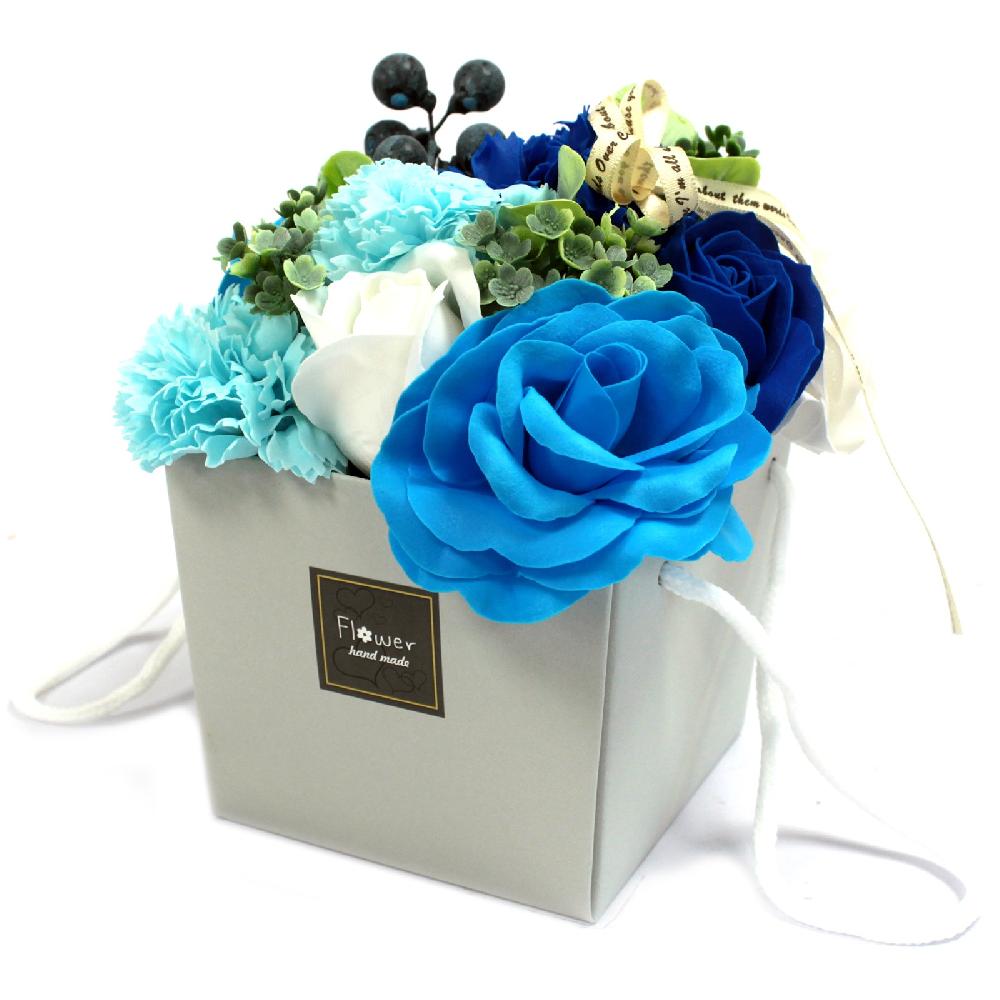 ancient wisdom Soap Flower Bouquet - Blue Wedding