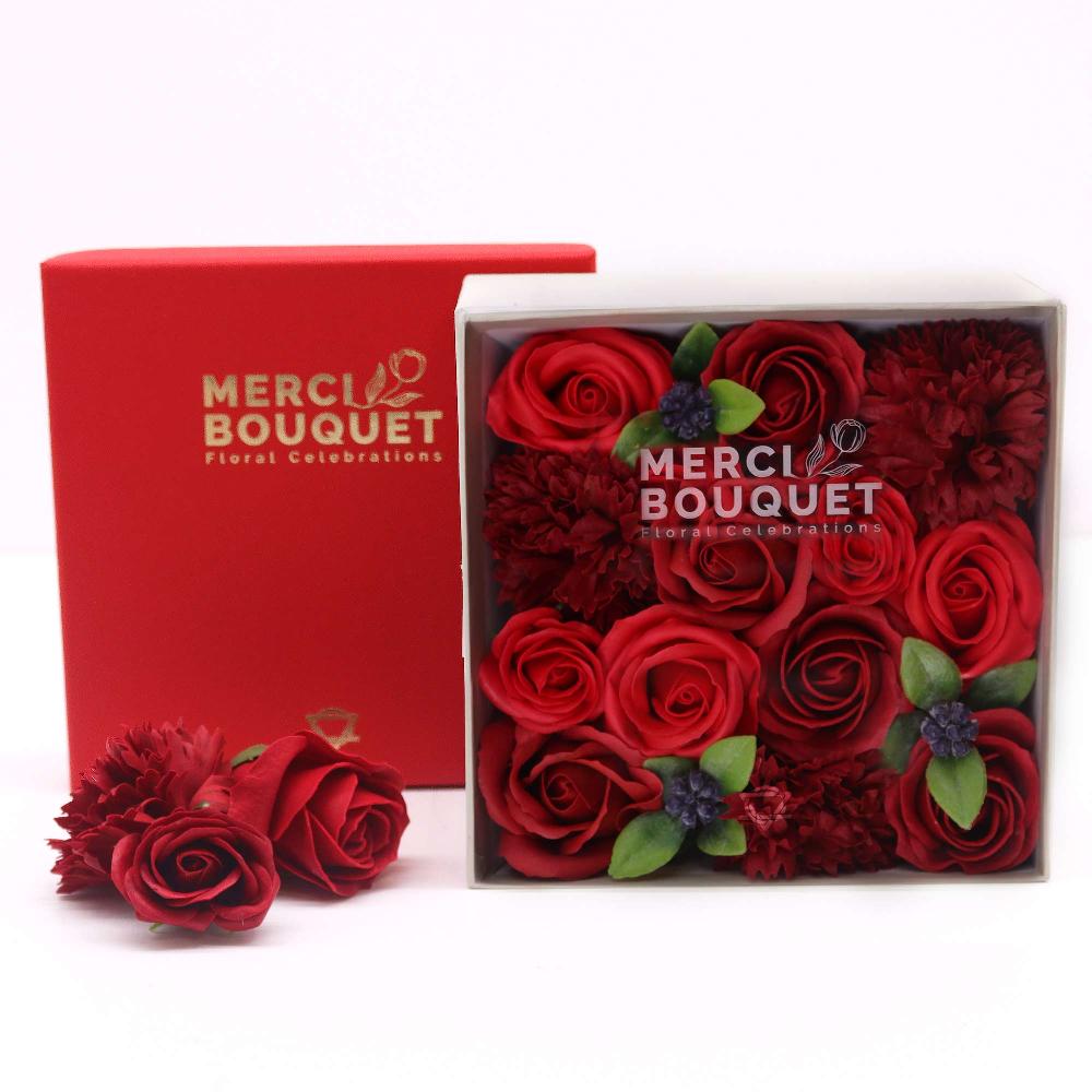 Ancient Wisdom Square Box - Classic Red Roses