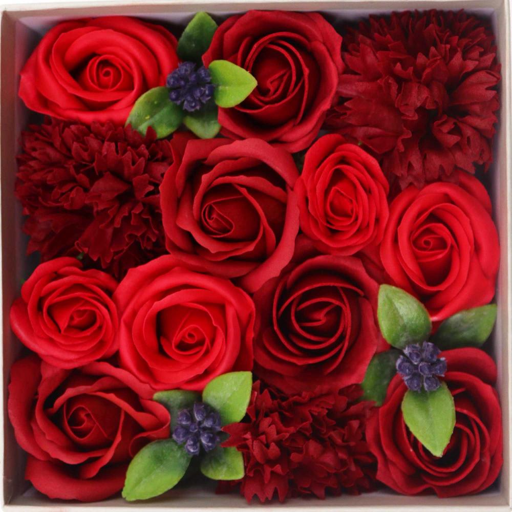 Ancient Wisdom Square Box - Classic Red Roses