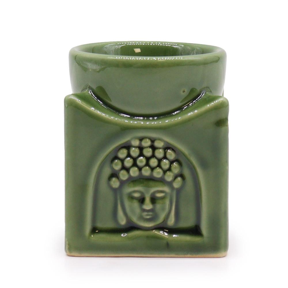 ancient wisdom Square Buddha Burner - Dark Jade