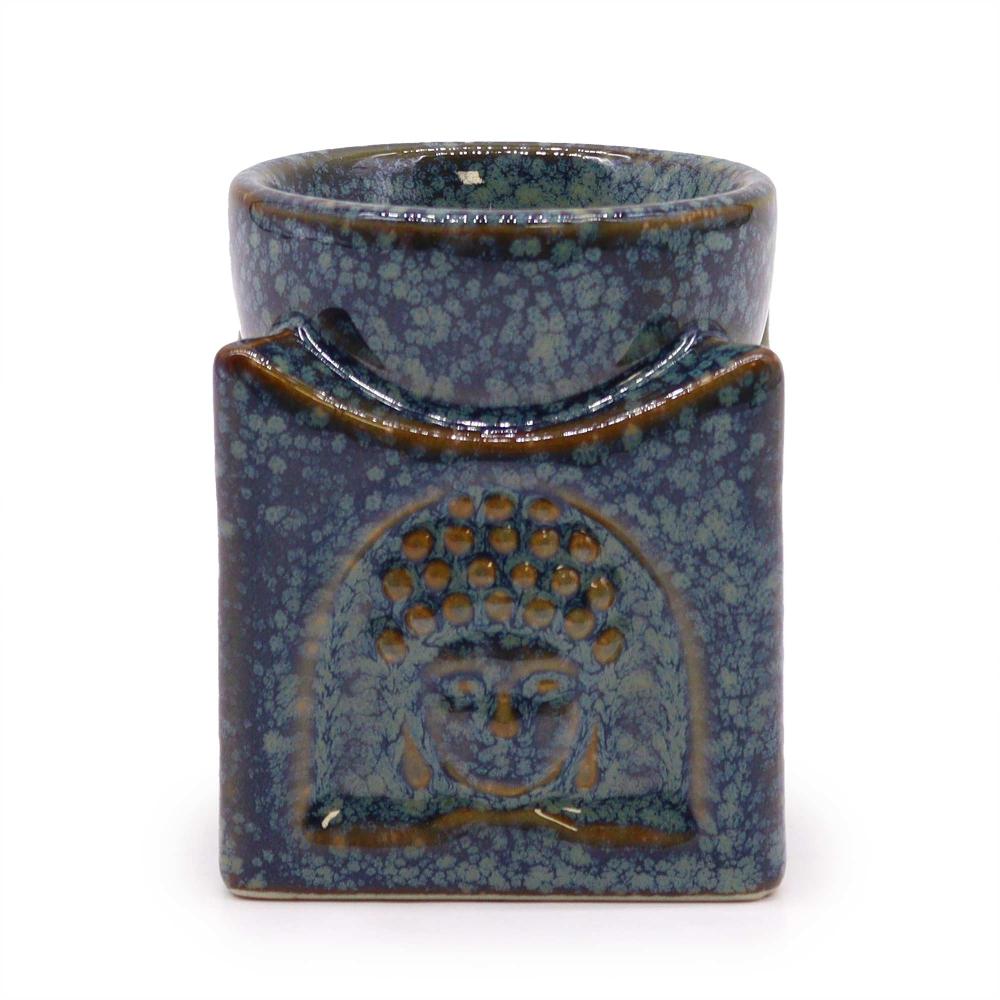 ancient wisdom Square Buddha Oil Burner - Dusty Blue