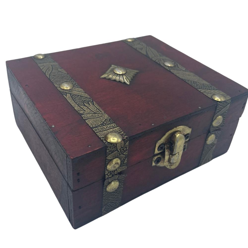 ancient wisdom Square Tea Chest - Tan
