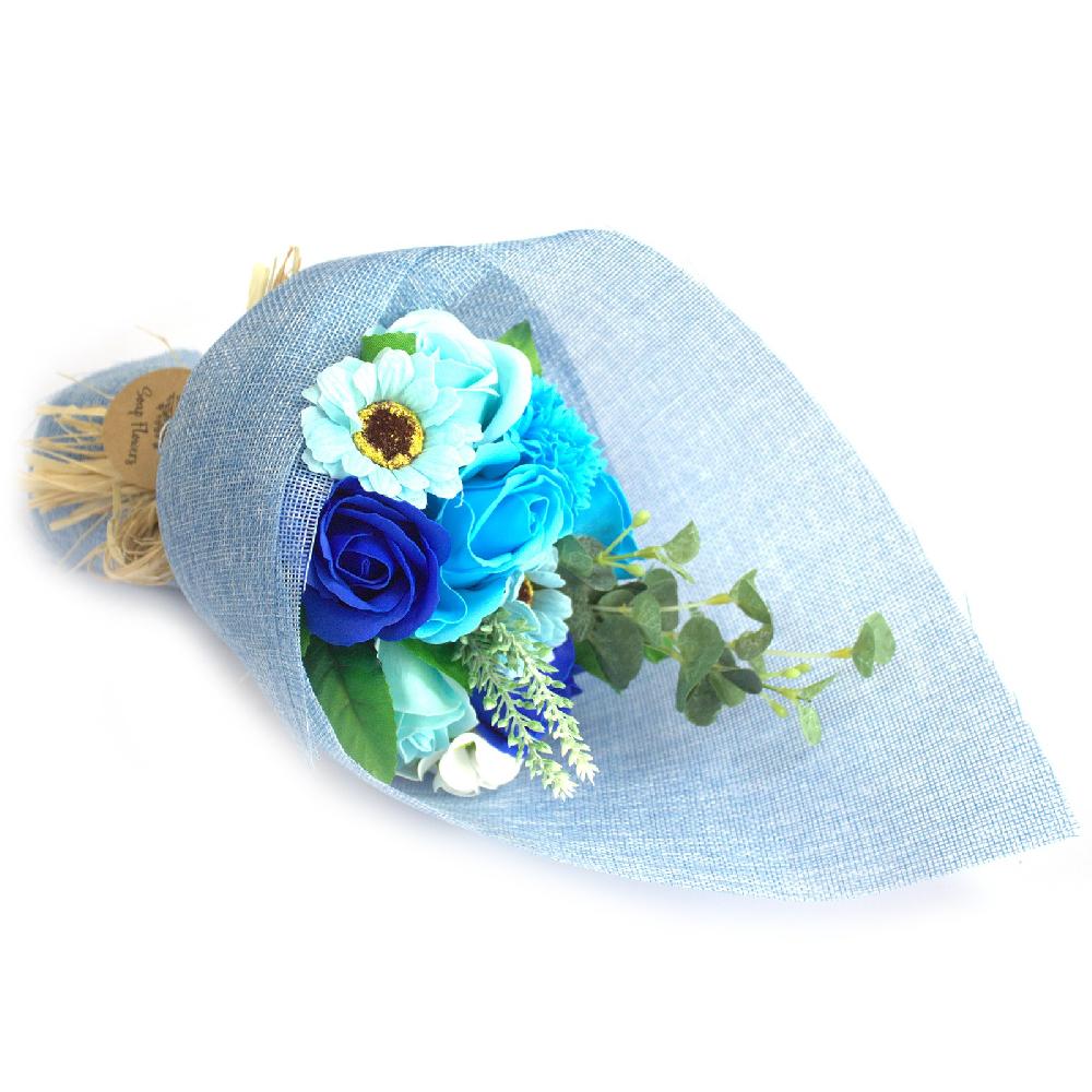 ancient wisdom Standing Soap Flower Bouquet - Blue
