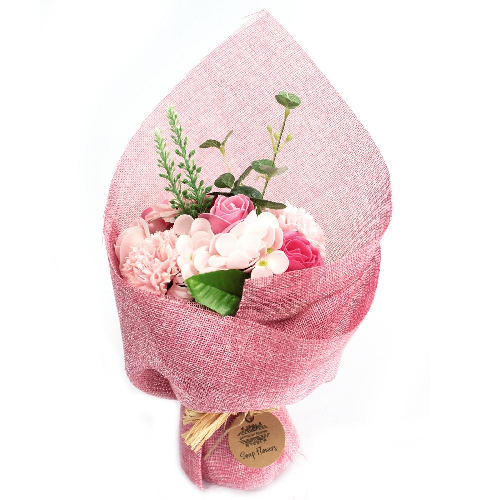 Ancient Wisdom Standing Soap Flower Bouquet - Pink