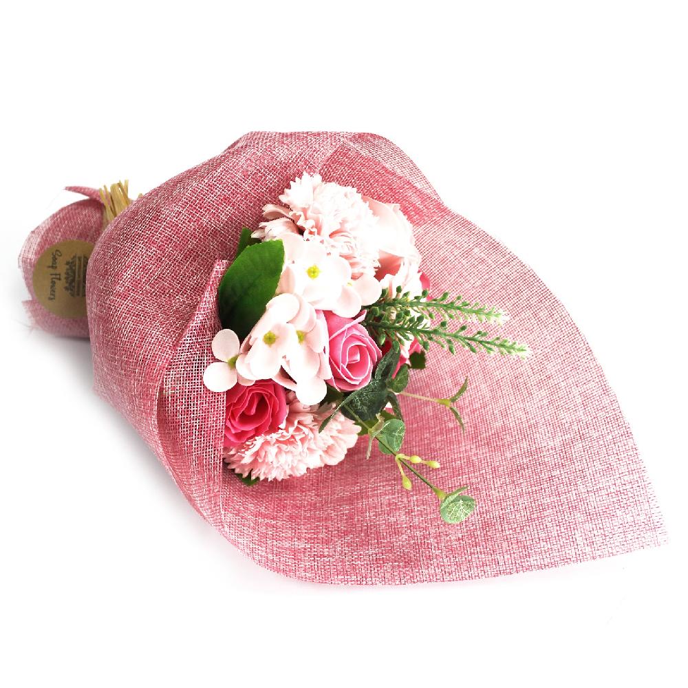 ancient wisdom Standing Soap Flower Bouquet - Pink