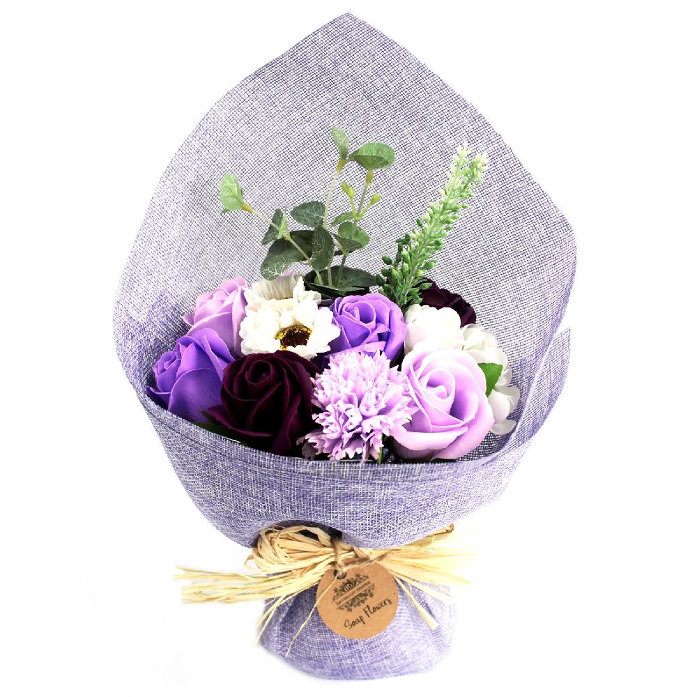 Ancient Wisdom Standing Soap Flower Bouquet - Purple