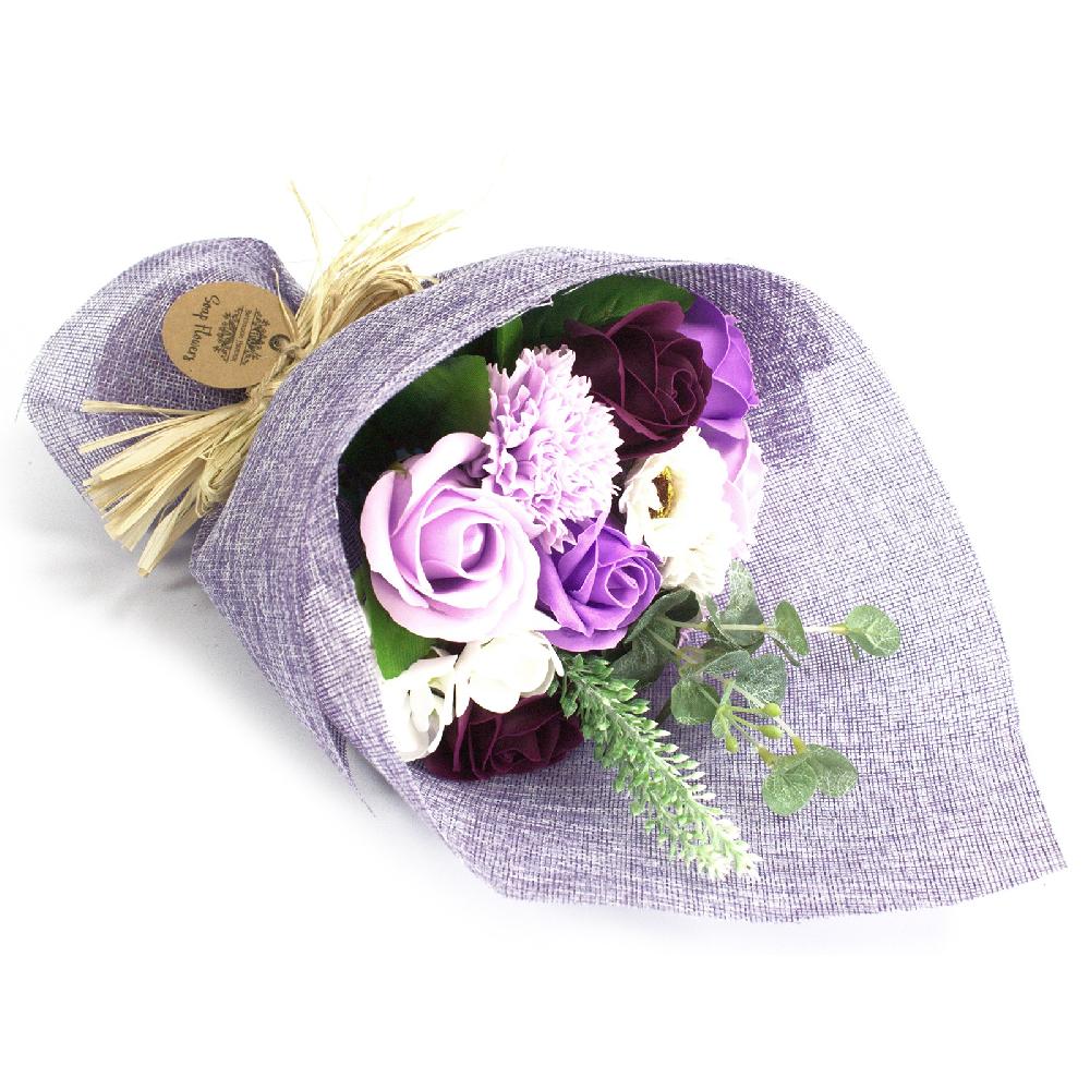 ancient wisdom Standing Soap Flower Bouquet - Purple