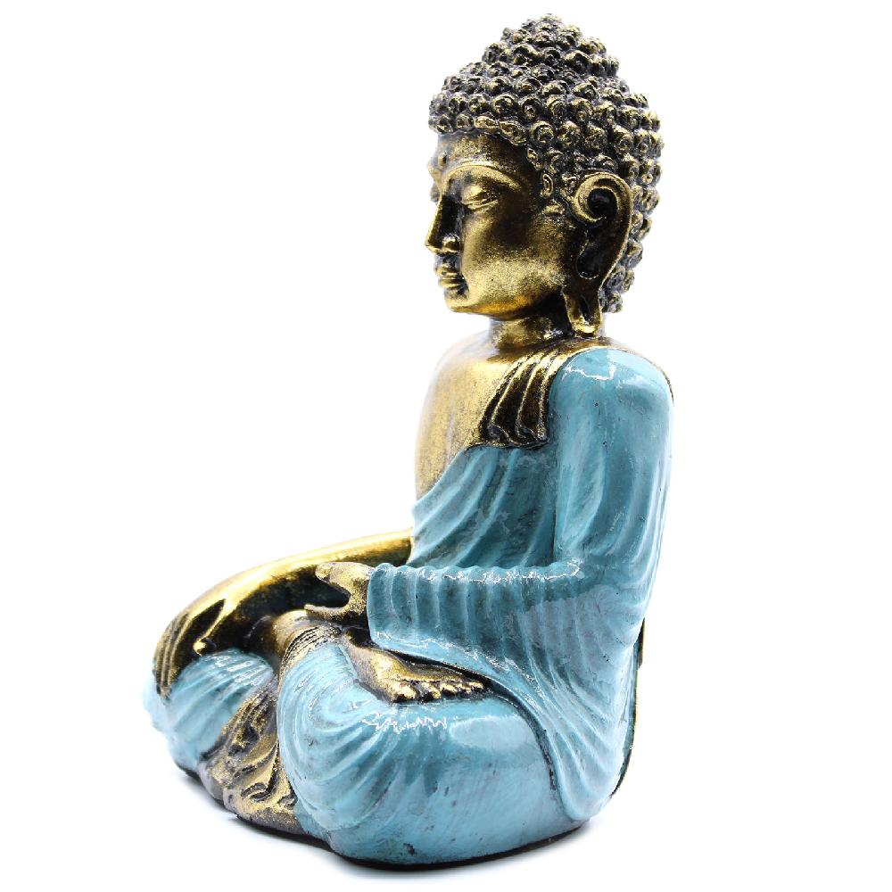 Ancient Wisdom Teal & Gold Buddha - Large