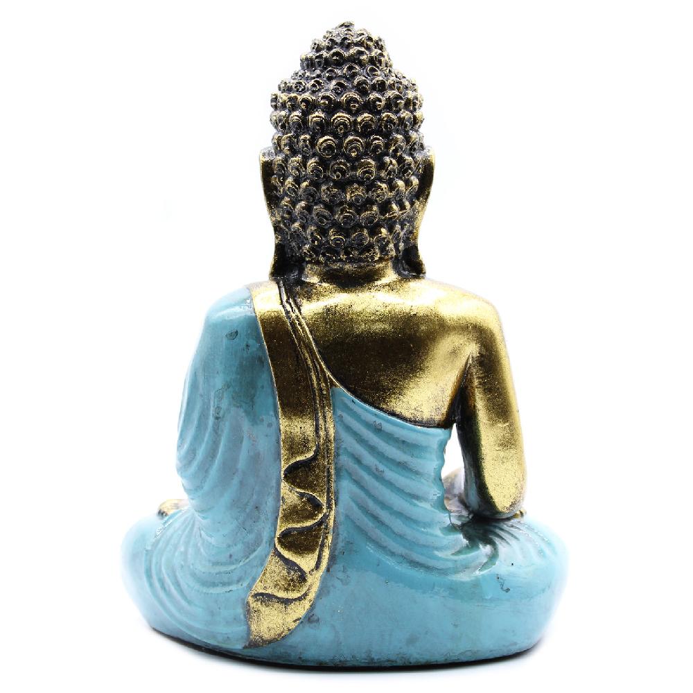 Ancient Wisdom Teal & Gold Buddha - Large