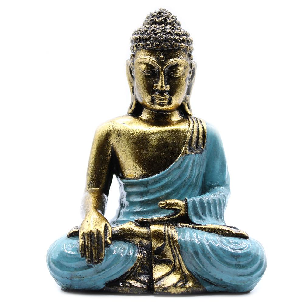 ancient wisdom Teal & Gold Buddha - Large