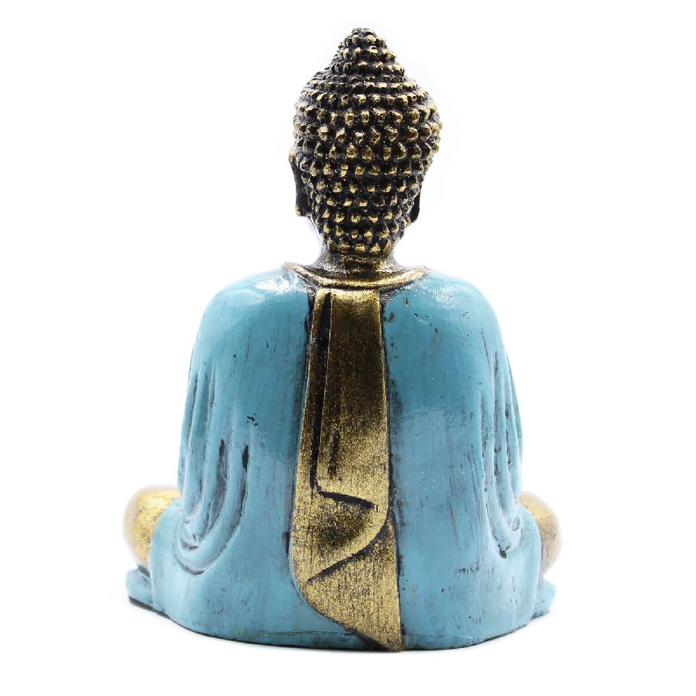 Ancient Wisdom Teal & Gold Buddha - Medium
