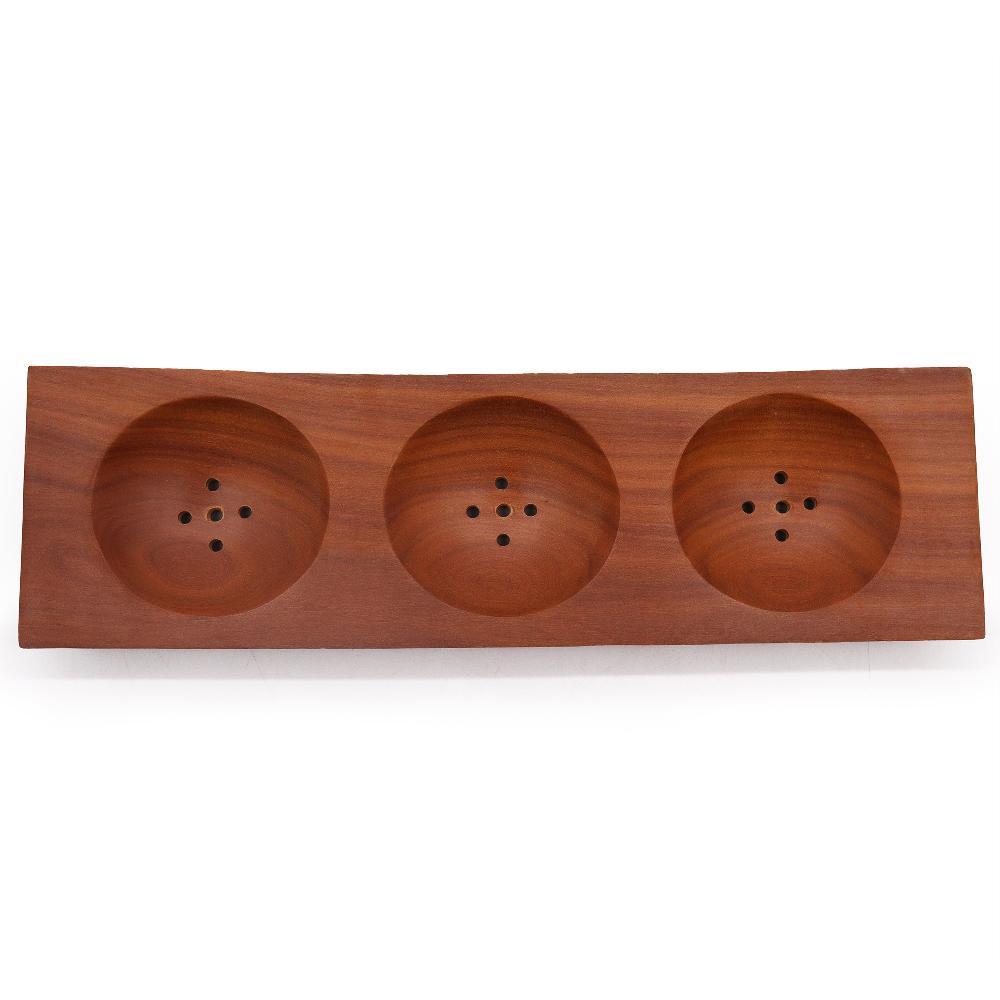 Ancient Wisdom Three Bay Naseberry Soap Dish