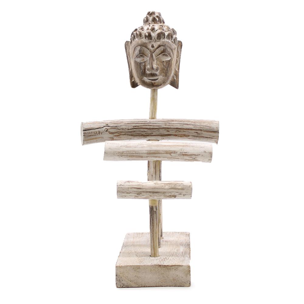ancient wisdom Three Branch & Buddha Stand - Whitewash