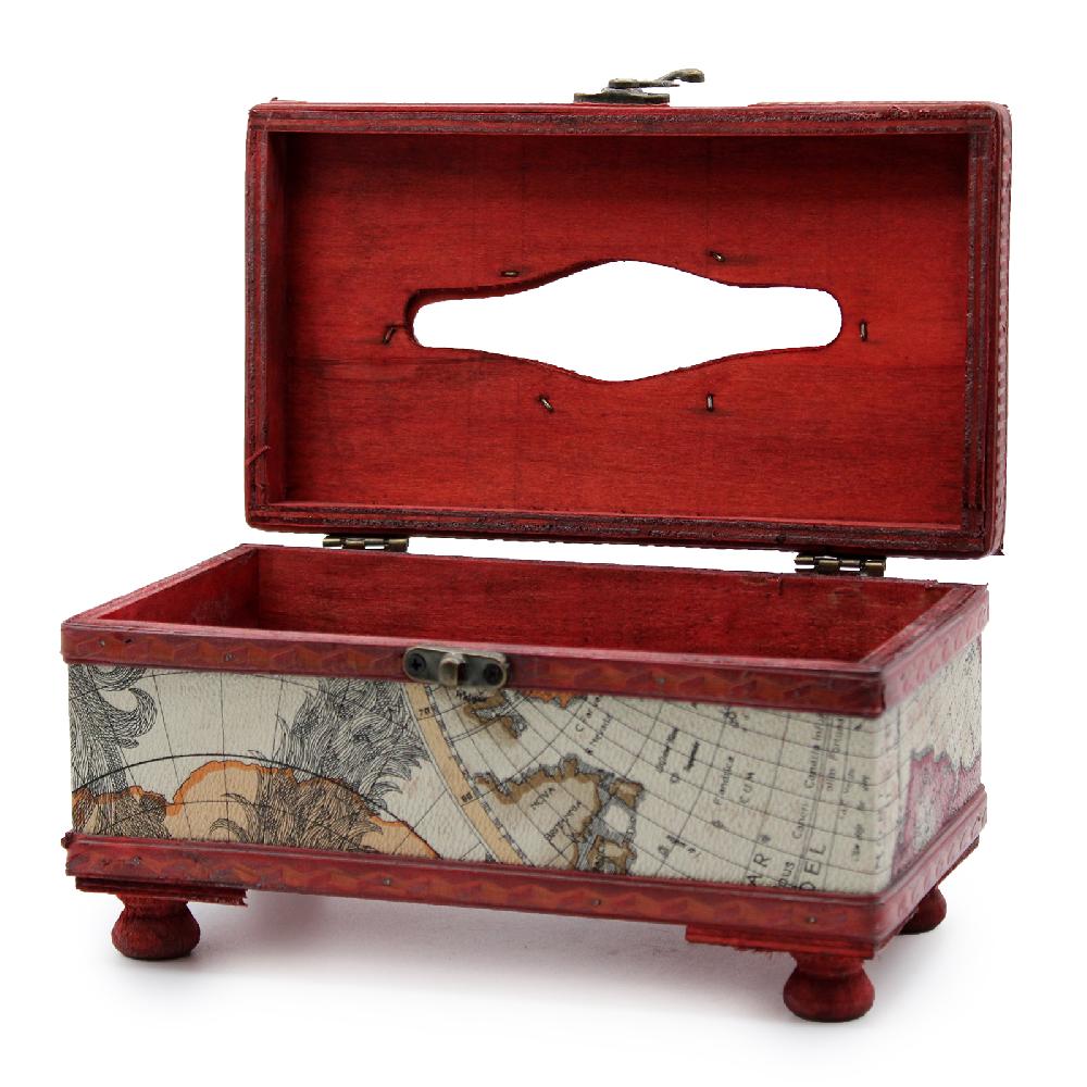 Ancient Wisdom Tissue Box Old Map With Legs