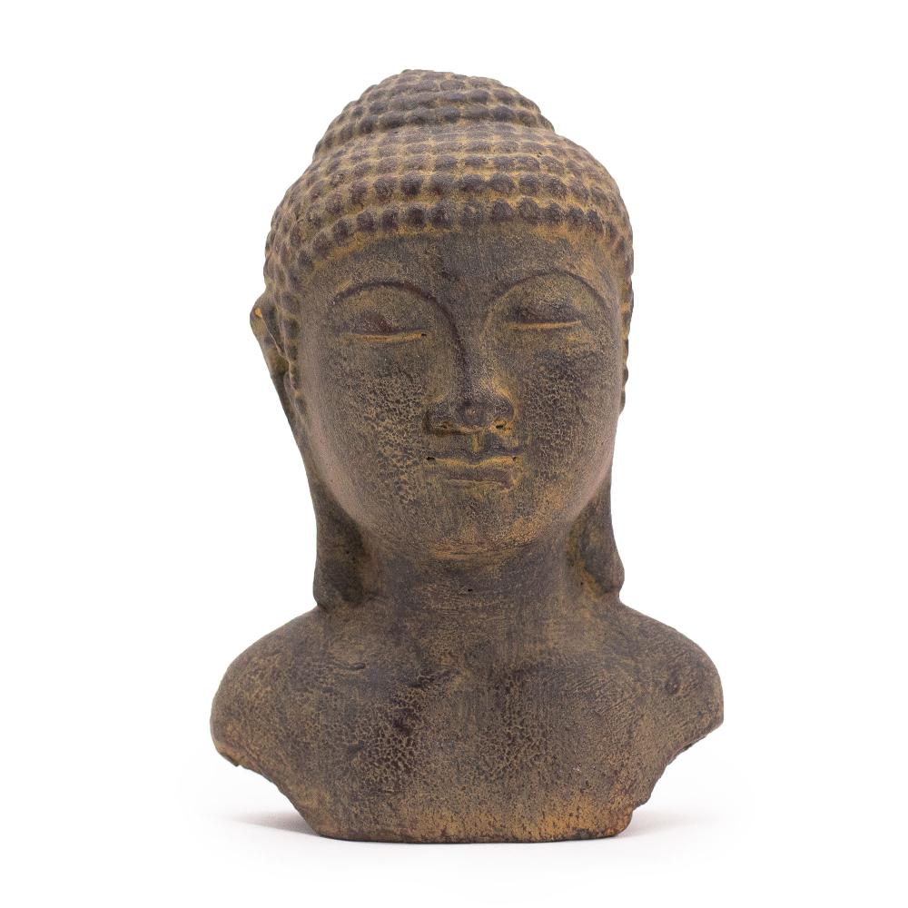 ancient wisdom Tranquility Buddha Head - Grey