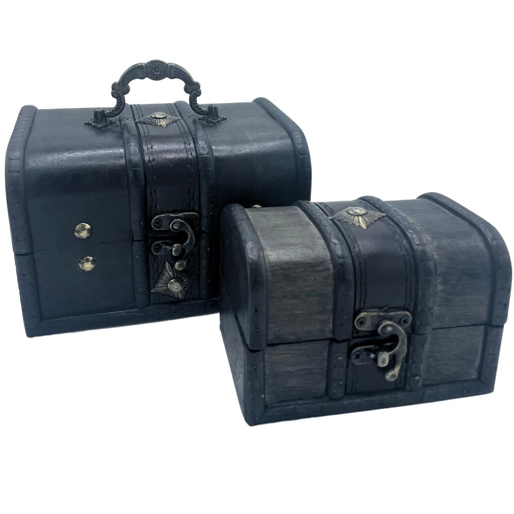 ancient wisdom Treasure Chest - Set of 2 - Grey