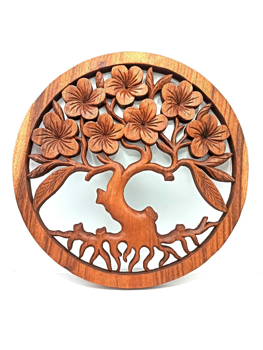 ancient wisdom Tree of Life Frangipani Panel - 40cm