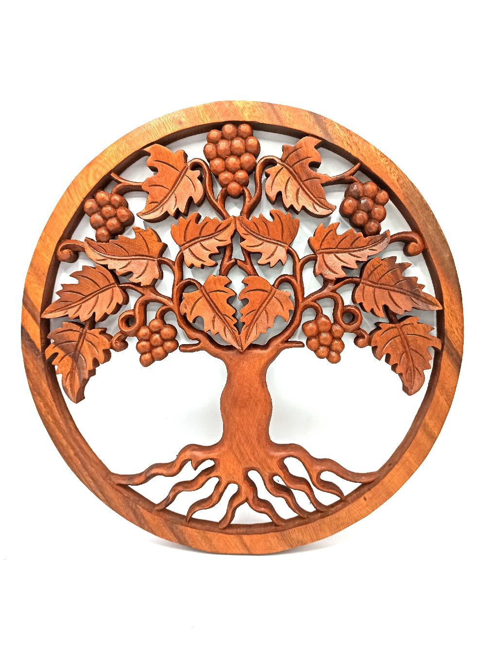 ancient wisdom Tree of Life Grapes Panel - 40cm