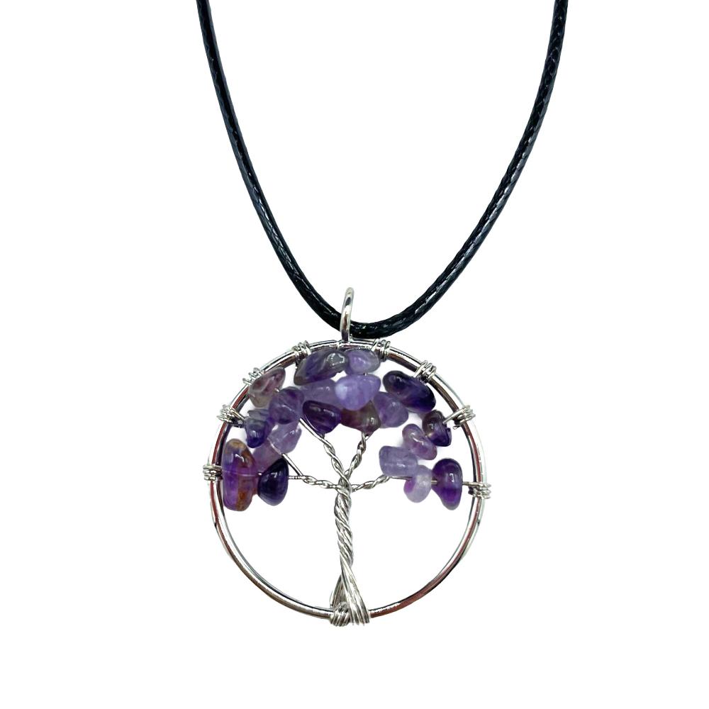 ancient wisdom Tree of Life Pendant - Amethyst