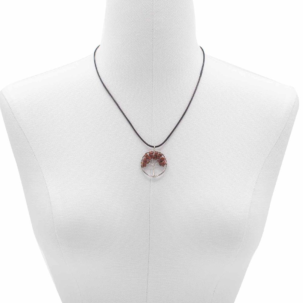 Ancient Wisdom Tree Of Life Pendant - Red Jasper
