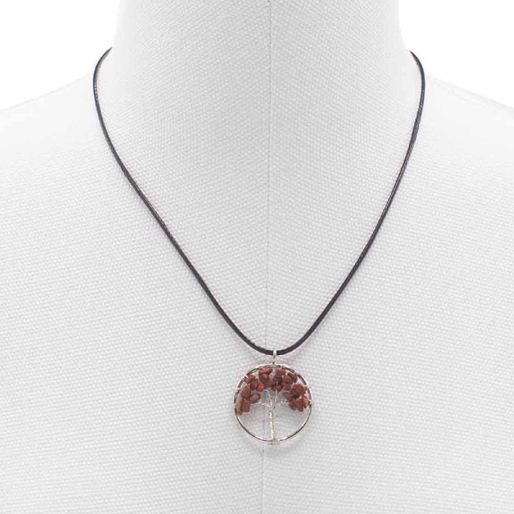 Ancient Wisdom Tree Of Life Pendant - Red Jasper