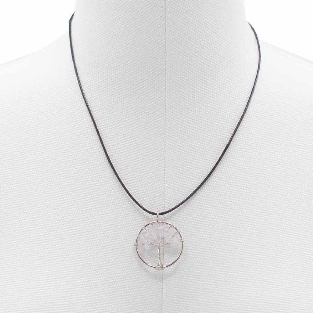 Ancient Wisdom Tree Of Life Pendant - Rock Crystal