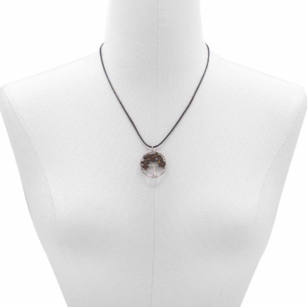 Ancient Wisdom Tree Of Life Pendant - Tiger Eye