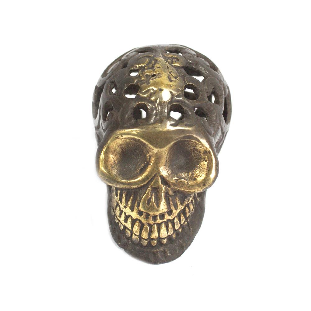 Ancient Wisdom Vintage Brass Skull - Small