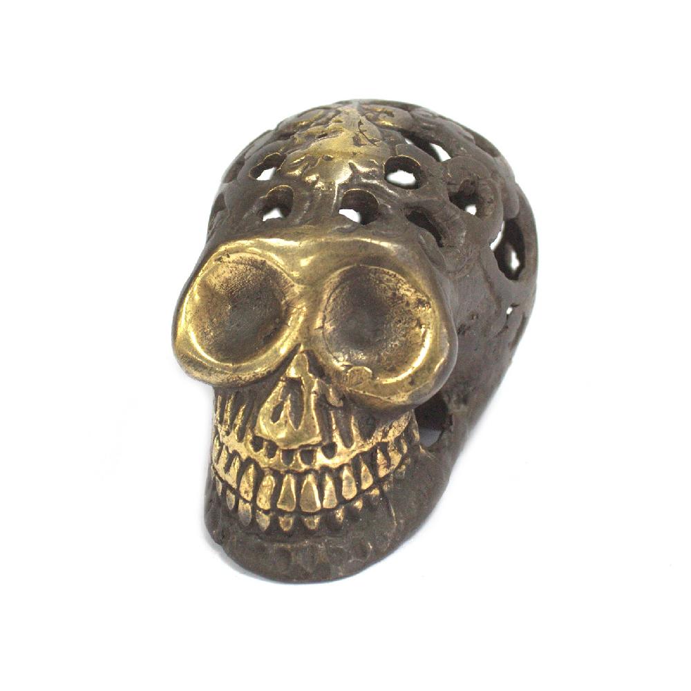 ancient wisdom Vintage Brass Skull - Small
