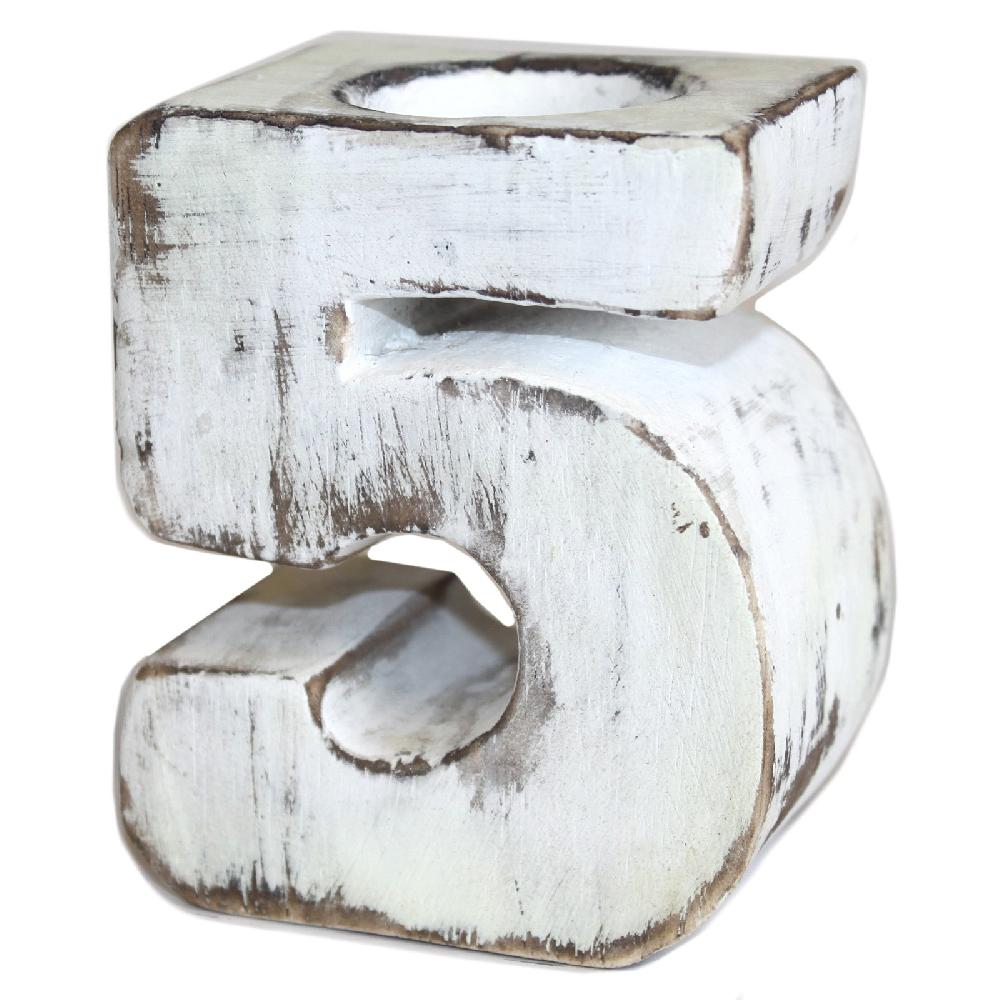 ancient wisdom Wooden Birthday Numbers - No.5
