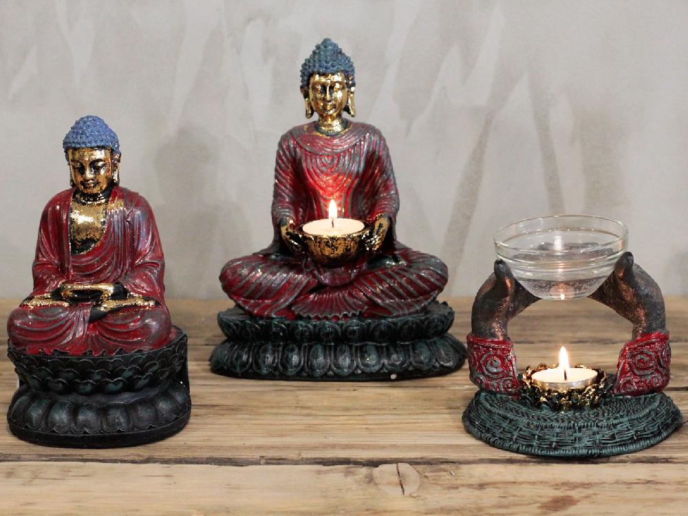 Ancient Wisdom Antique Buddha - Devotee Candle Holder