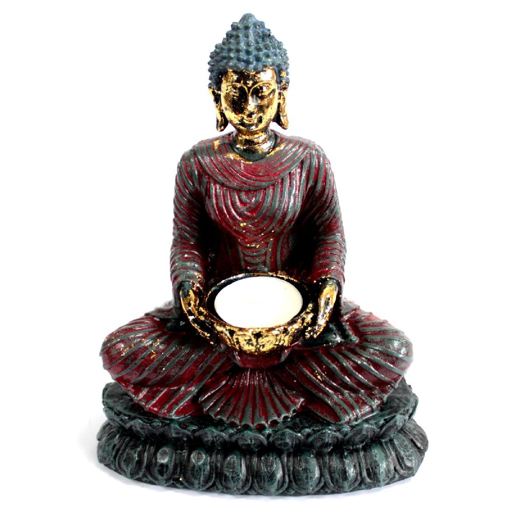 ancient wisdom Antique Buddha - Devotee Candle Holder