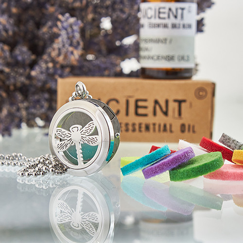 Ancient Wisdom Aromatherapy Diffuser Necklace - Dragonfly 25mm