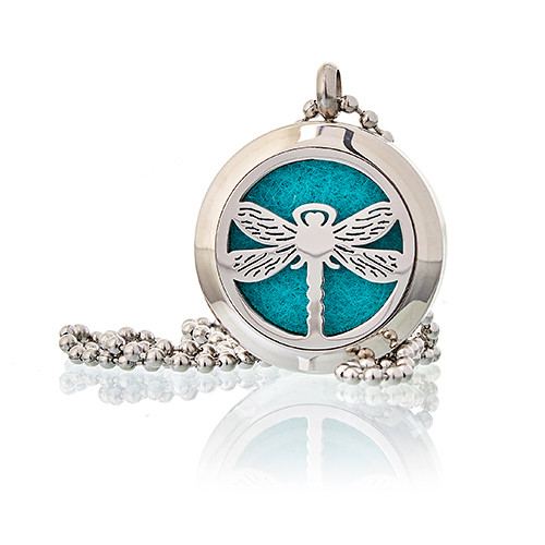 ancient wisdom Aromatherapy Diffuser Necklace - Dragonfly 25mm