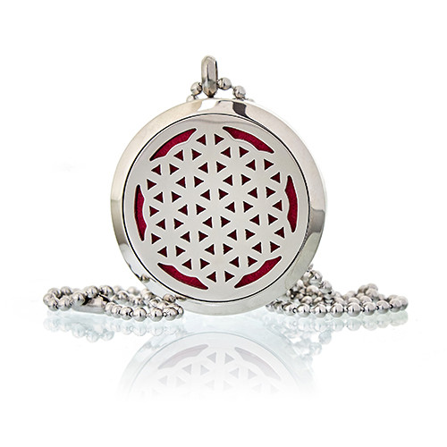 ancient wisdom Aromatherapy Diffuser Necklace - Flower of Life 30mm