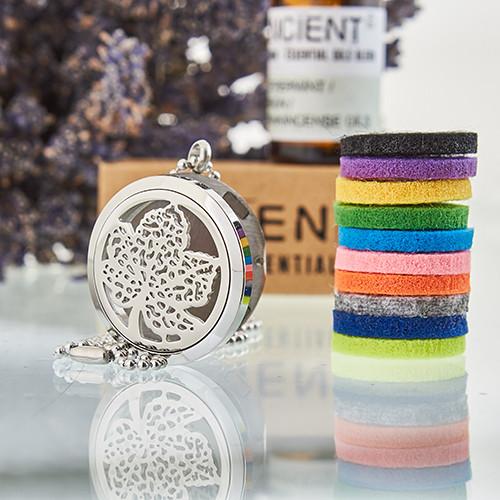 Ancient Wisdom Aromatherapy Diffuser Necklace - Leaf 30mm
