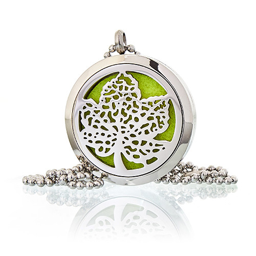 ancient wisdom Aromatherapy Diffuser Necklace - Leaf 30mm