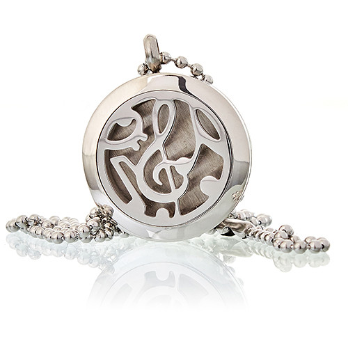 Ancient Wisdom Aromatherapy Diffuser Necklace - Music Notes 25mm